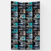Blauwe katten spandoek (Verticaal)