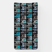 Blauwe katten spandoek (Verticaal)