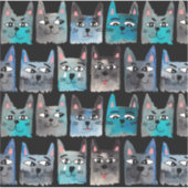 Blauwe katten sticker (Voorkant)