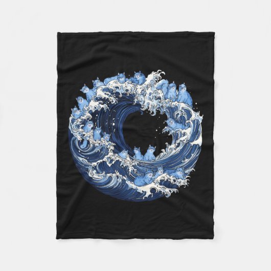 Blauwe katten voor Kamala Fleece Deken (Voorkant)