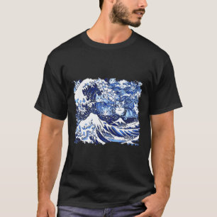 Blauwe katten zwaaien voor Kamala Funny Cat Lady T-shirt