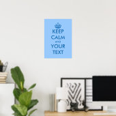 Blauwe KeepCalm-posters |  SJABLOON Poster (Thuiskantoor)
