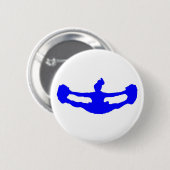 Blauwe KEERLEADER Ronde Button 5,7 Cm (Voorkant /achterkant)
