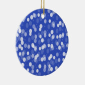 Blauwe keramische kerstversieringen keramisch ornament (Rechts)