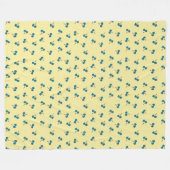 Blauwe kers fleece deken (Voorkant (Horizontaal))