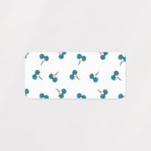 Blauwe kers labels (Design 1)