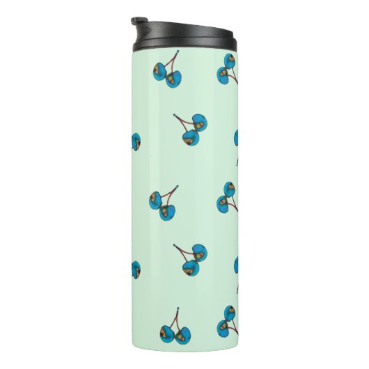 Blauwe kers thermosbeker (Geroteerd rechts)