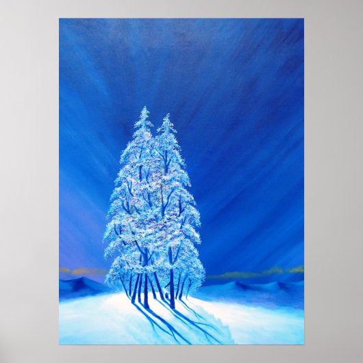 Blauwe kerst # 2 poster (Voorkant)