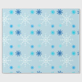Blauwe kerst cadeaupapier (Vlak)