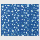 Blauwe kerst cadeaupapier (Vlak)