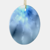 Blauwe kerst keramisch ornament (Rechts)