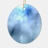 Blauwe kerst keramisch ornament (Links)