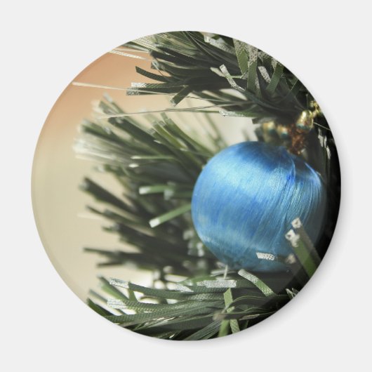 Blauwe kerst magneet (Voorkant)