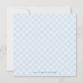 Blauwe kerstbaby Shower-uitnodigingen Kaart (Achterkant)