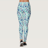 Blauwe kerstbomen in een Evergreen Forest Leggings (Achterkant)