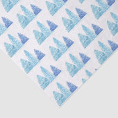 Blauwe kerstbomen tissuepapier (Detail)