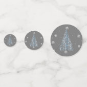 Blauwe kerstboom en Snowflakes tafeltafelConfetti Confetti (Achterkanten)