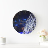 Blauwe kerstboom grote klok (Huis)