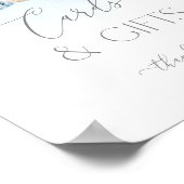 Blauwe kerstboom Kaarten en geschenken Poster (Hoek)