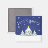 Blauwe kerstboom Magnet Magneet (Voorkant / Achterkant)