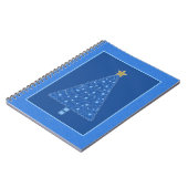 Blauwe kerstboom notitieboek (Linkerzijde)