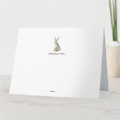 Blauwe kerstboom op het bos en dieren kaart (Achterkant)