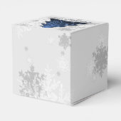 Blauwe kerstboom voor kerstmis bedankdoosjes (Achterkant)