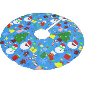 blauwe kerstboom zwarte kerstman rok (Gekanteld)