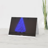 Blauwe kerstboomkaart feestdagen kaart (Achterkant)