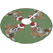 Blauwe kerstboomrok kerstboom rok (Gekanteld)