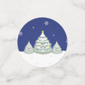 Blauwe kerstboomtafel Confetti (Kleine voorkant)