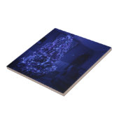 Blauwe kerstboomverlichting tegeltje (Zijkant)