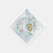 Blauwe kerstcellen Elegant  Rustic Servet (Hoek)