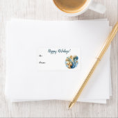 blauwe kersteekhoorn etiket (Insitu)