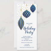 Blauwe kerstfeestdag kaart (Voorkant)