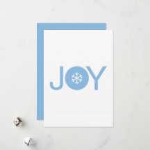 Blauwe kerstfeestvreugde Kaart