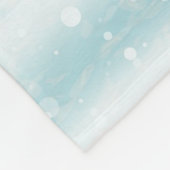 Blauwe kerstgnoom fleece deken (Hoek)