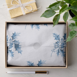 Blauwe Kerstkabouters Tissuepapier