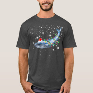 Blauwe kerstkleuren met blauwe witte tinten t-shirt