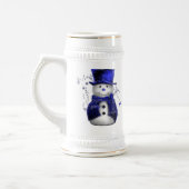 Blauwe kerstman bierpul (Links)