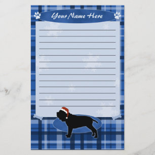 Blauwe kerstman Neapolitan Mastiff Stationery Briefpapier
