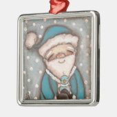 Blauwe Kerstman - Ornament (Links)