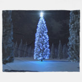 Blauwe Kerstmis (2002) Fleece Deken (Voorkant (Horizontaal))