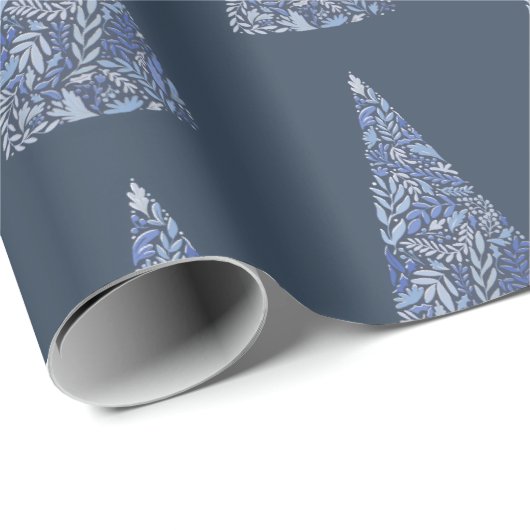 Blauwe kerstmis en feestdag cadeaupapier (Rol Hoek)