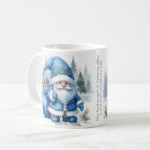 Blauwe Kerstmis - Kerstman Koffiemok (Voorkant links)