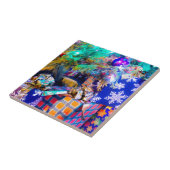 Blauwe Kerstmis Tegeltje (Zijkant)