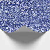 Blauwe Kerstmis Vijf - Snowstorm Cadeaupapier (Hoek)