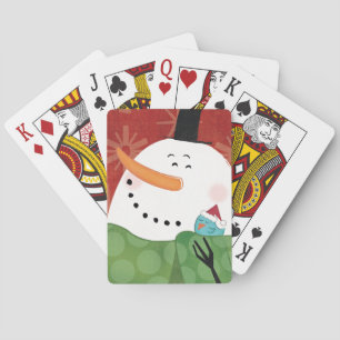 Blauwe kerstMok met donkere cacao Speelkaarten