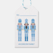 BLAUWE KERSTNOOTKRAKER CADEAULABEL (Voorkant)