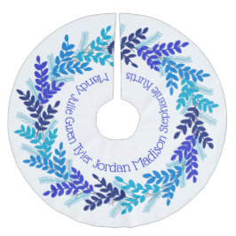 Blauwe kerstreuzennamen kerstboom rok